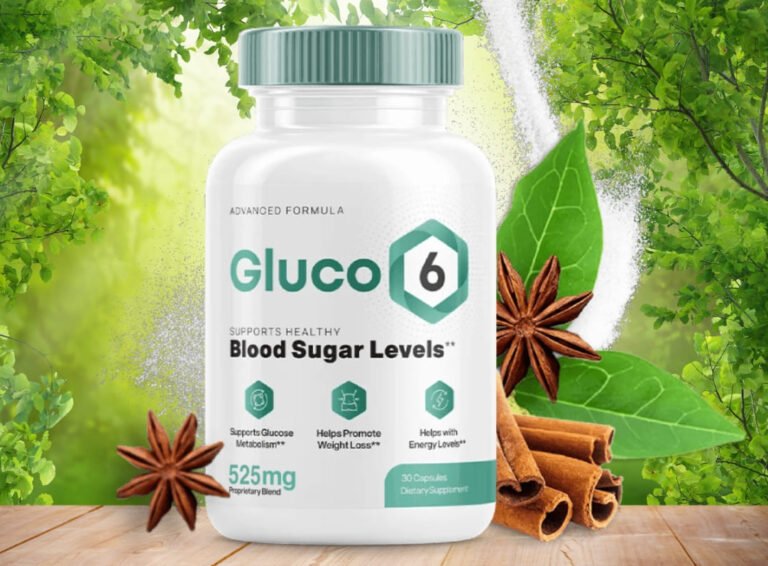 Featured image showing Gluco6 supplement bottle surrounded by clinical-grade natural ingredients like cinnamon and gymnema.
