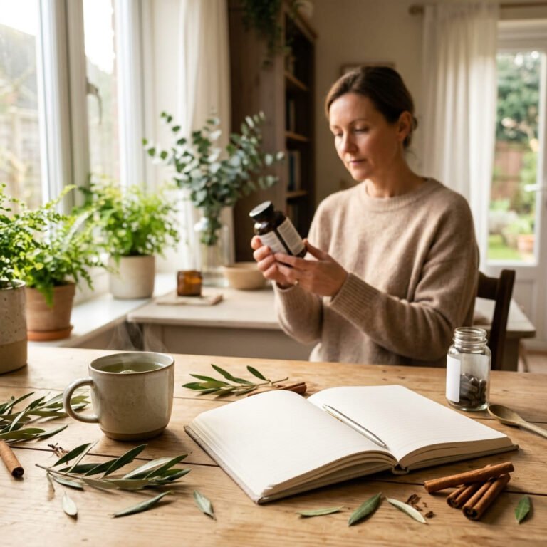 Editorial morning wellness scene representing the evaluation of NeuroSerge side effects and safety