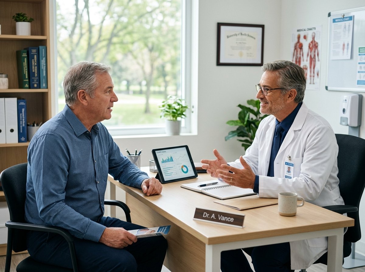 Patient consulting a doctor about supplements