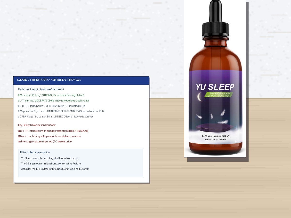 Evidence quality and dose transparency audit for Yu Sleep ingredients
